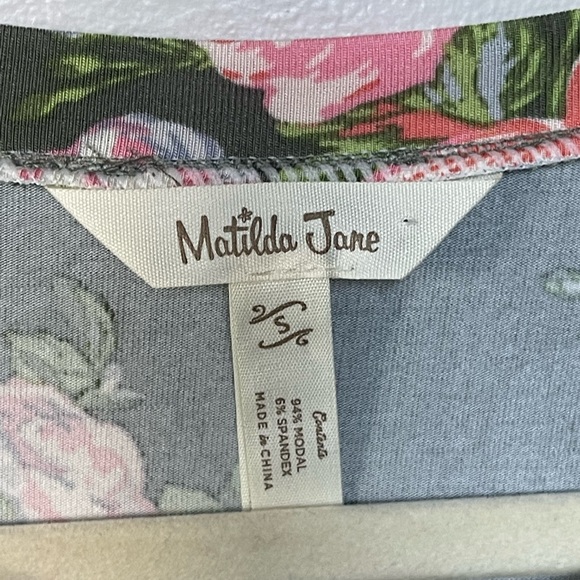 Matilda Jane flouncy floral green ruffle top S - Picture 4 of 5